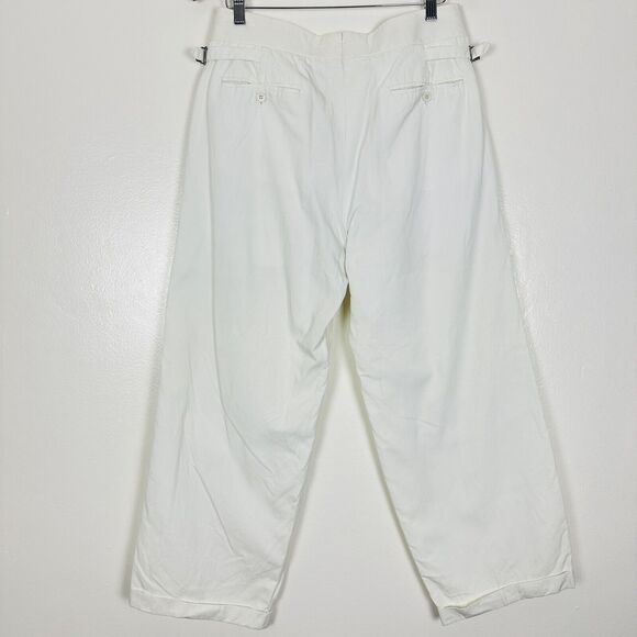 Gucci High Rise Belted Wide Leg Trousers Pants Waist 31 Off white - Picture 11 of 16